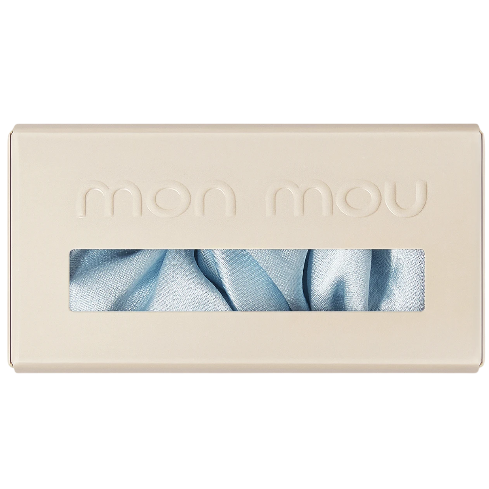 MON MOU Silk Large Scrunchie Baby Blue - Об'ємна резинка для волосся з натурального шовку - фото №1 MON MOU Silk Large Scrunchie Baby Blue - Об'ємна резинка для волосся з натурального шовку - фото №1